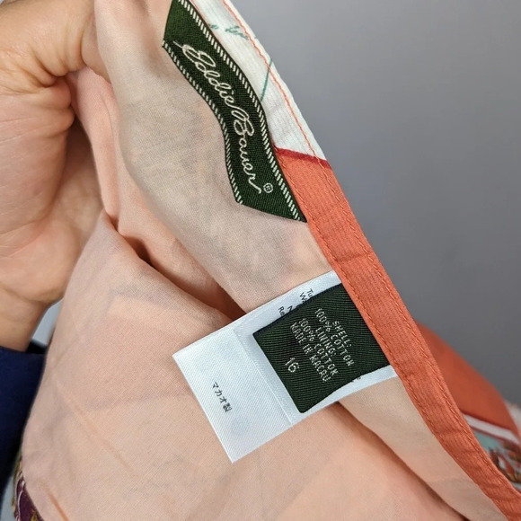 Eddie Bauer 16 VINTAGE 90s Novelty PostCard Tropical Italy Circle Swing Skirt - Picture 11 of 12